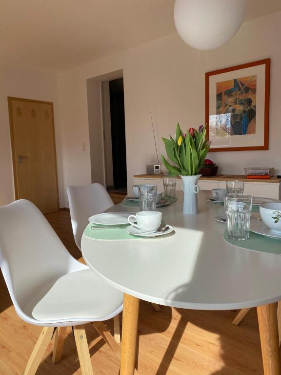 Posezení v ubytování Ferienwohnung Hahn