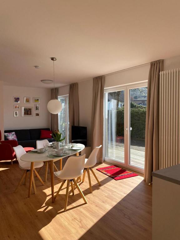 Posezení v ubytování Ferienwohnung Hahn