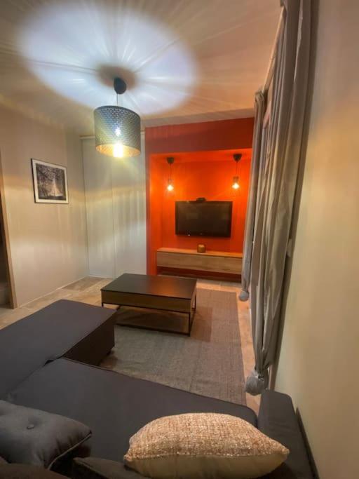 TV a/nebo společenská místnost v ubytování Loft pied de Coline au calme