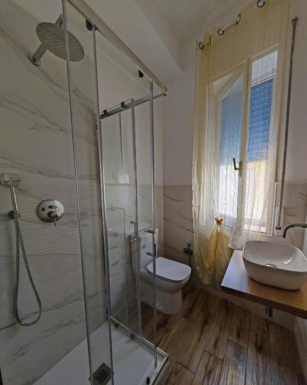 Koupelna v ubytování Ament's B&B
