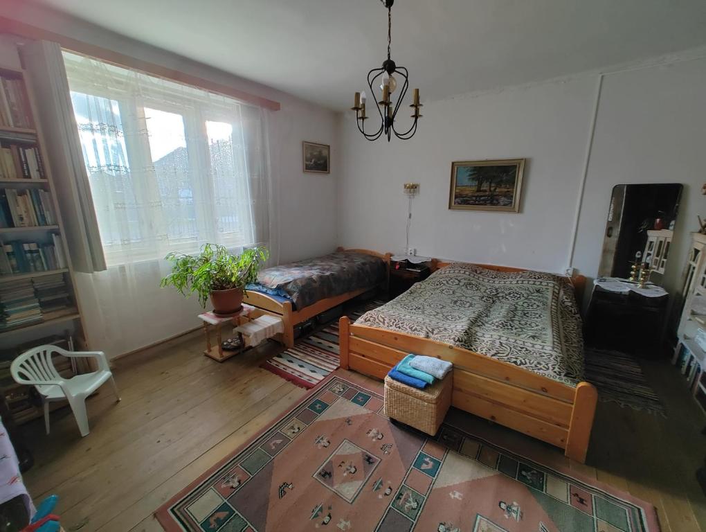 Postel nebo postele na pokoji v ubytování Vinyl House