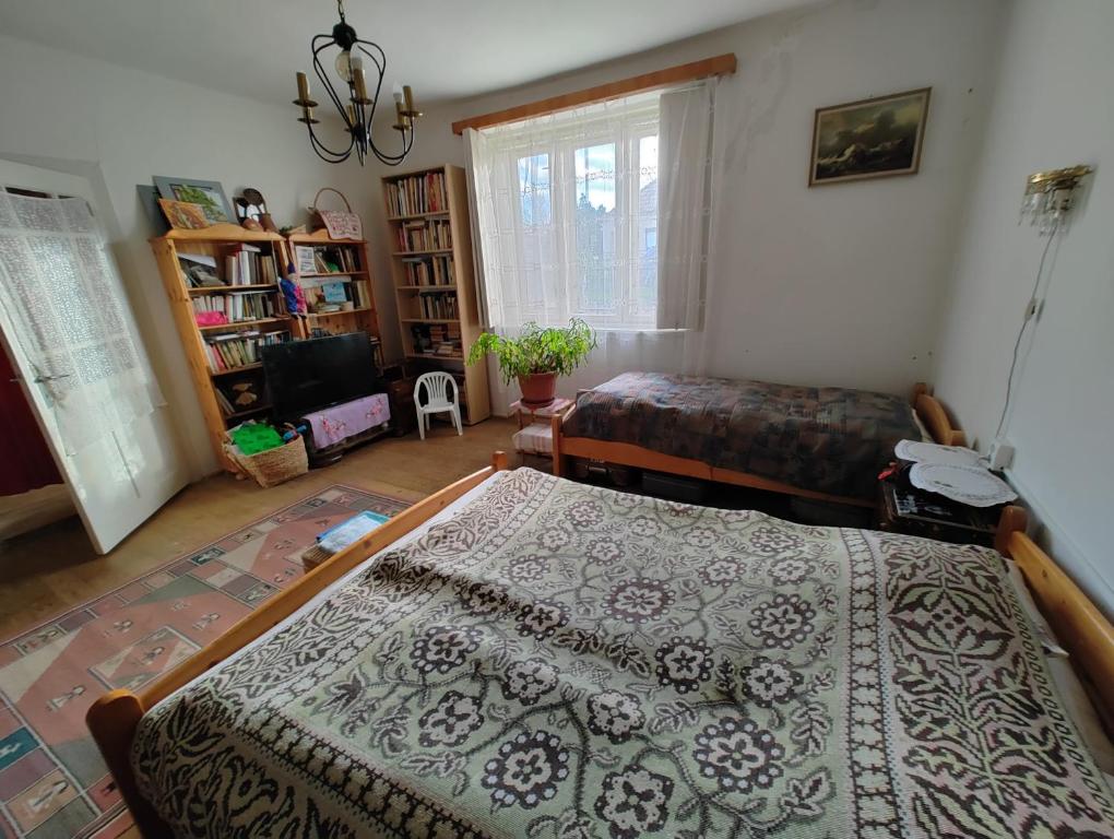 Postel nebo postele na pokoji v ubytování Vinyl House