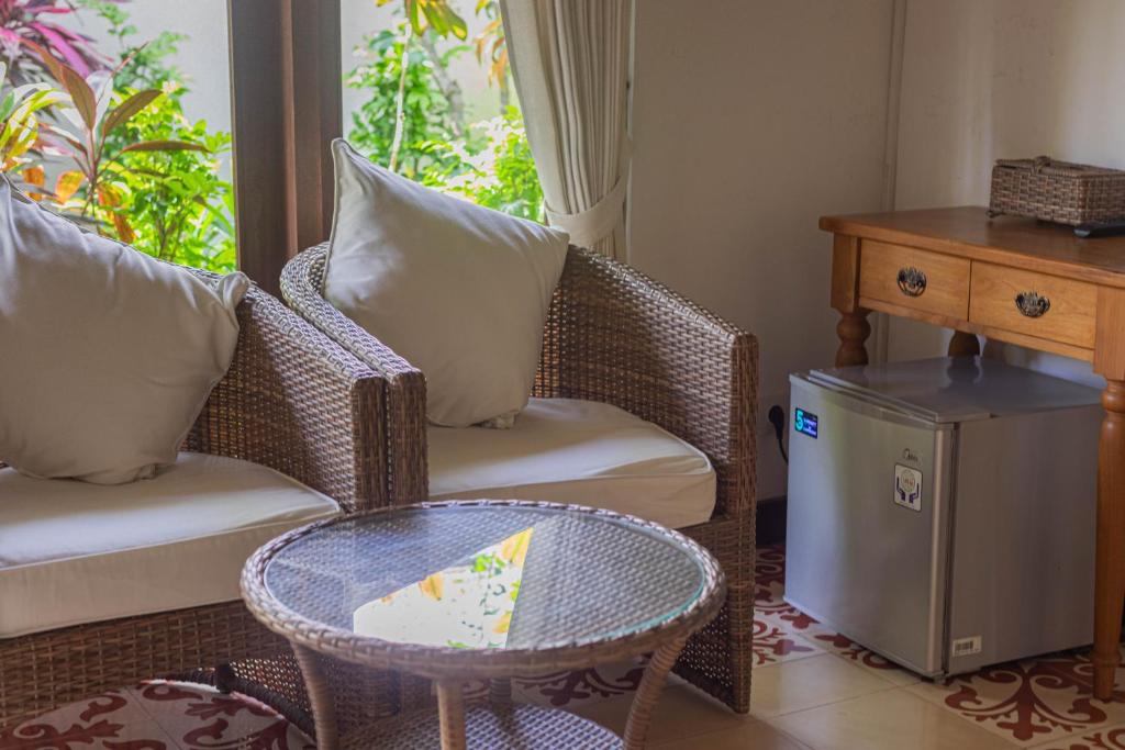 Posezení v ubytování Gopala Villa Ubud