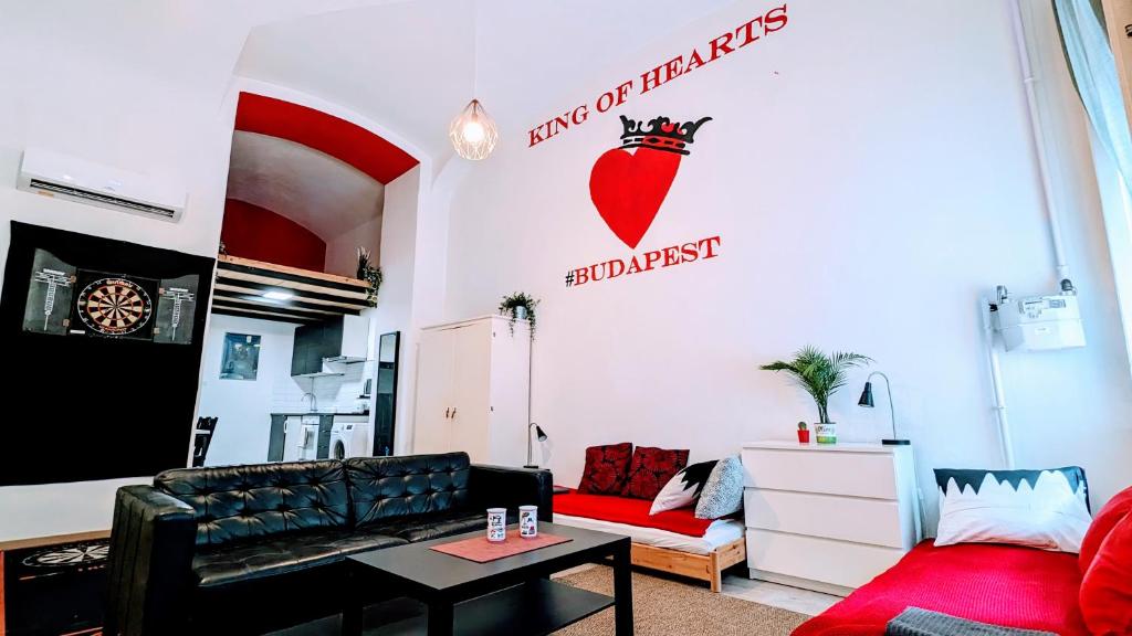 Posezení v ubytování King of Hearts