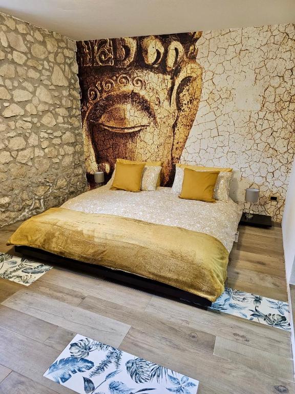 Postel nebo postele na pokoji v ubytování Corte Soave Apartment