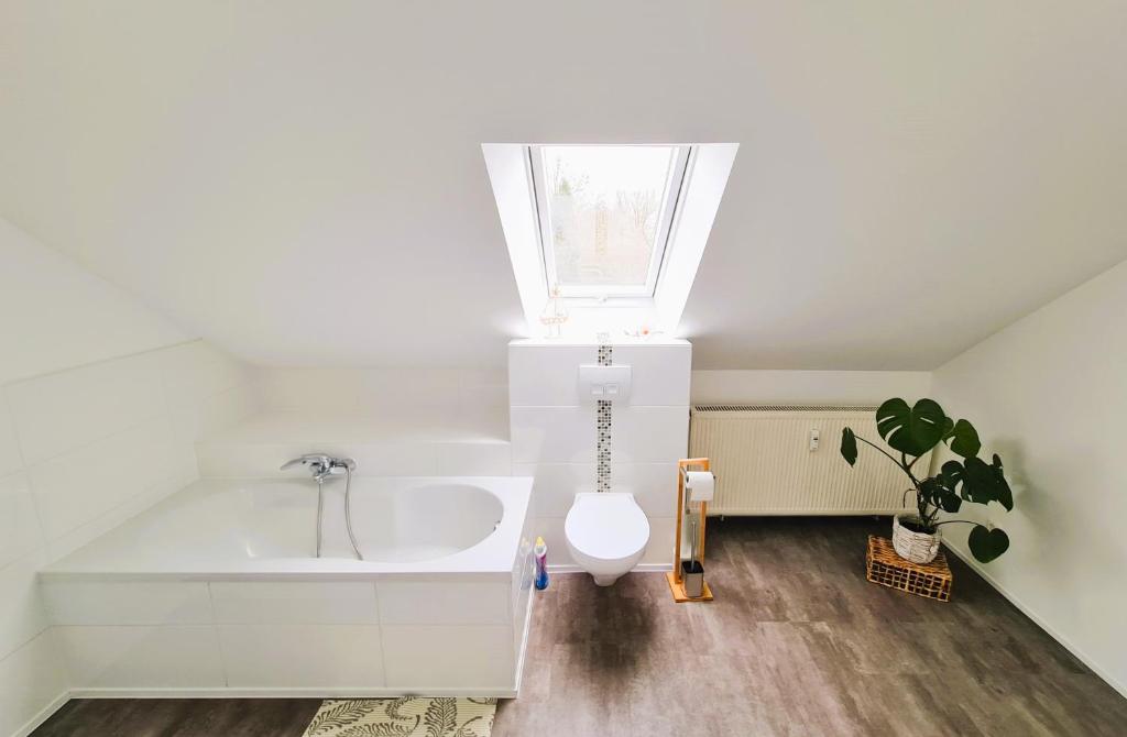 Koupelna v ubytování Apartment Nähe Airbus