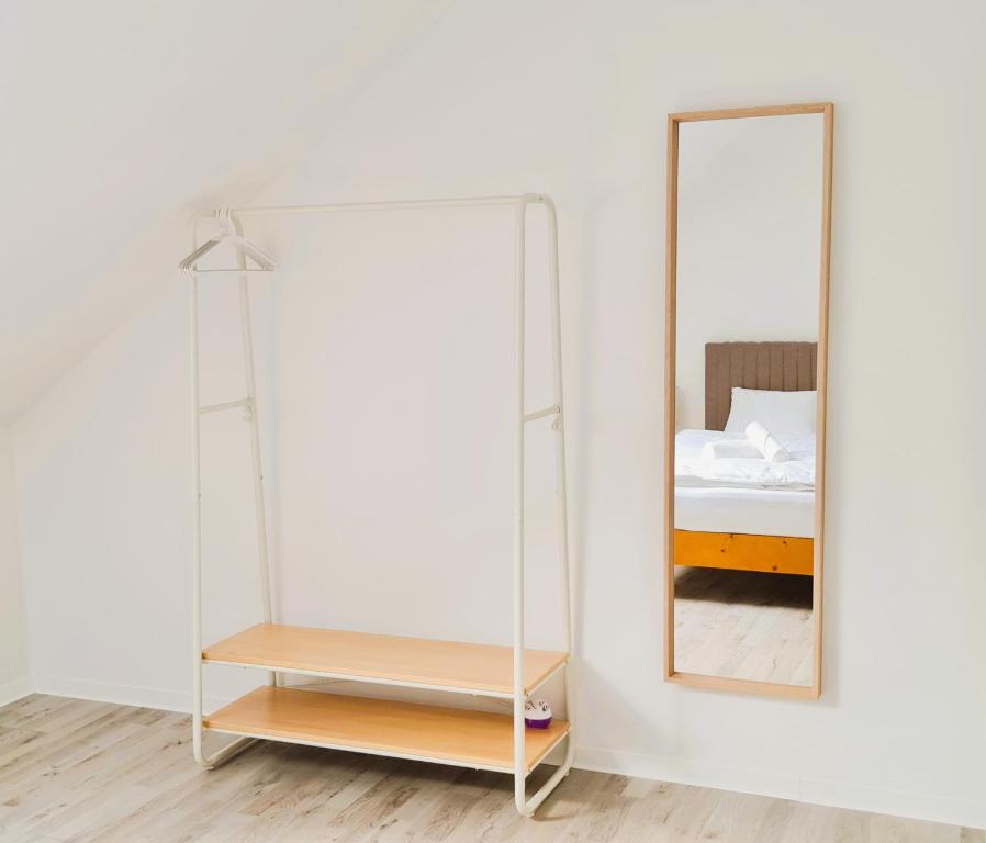 Postel nebo postele na pokoji v ubytování Apartment Nähe Airbus
