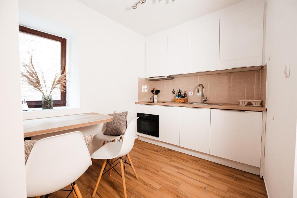 Η κουζίνα ή μικρή κουζίνα στο Apartma Tuna