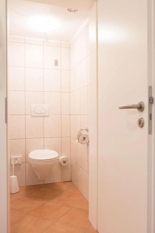 Koupelna v ubytování Pension Isernhagen