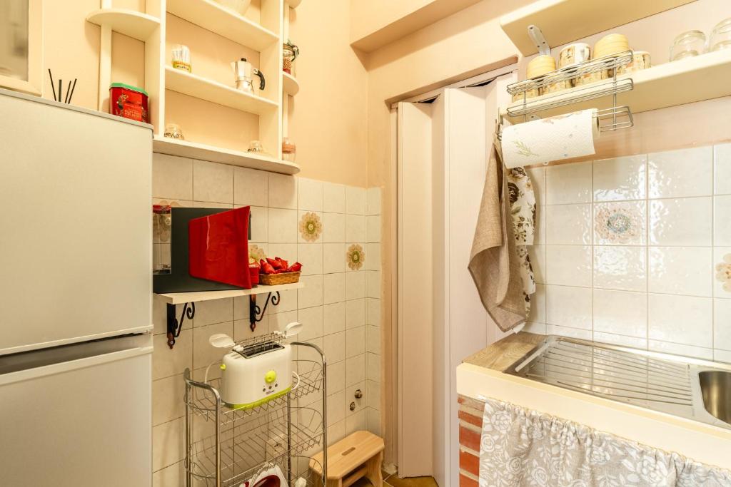 Kuchyň nebo kuchyňský kout v ubytování Casa di Nonna Tosca Montecarlo