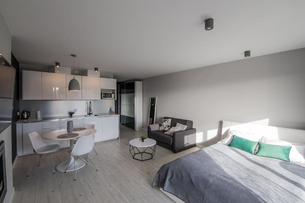 Kuchyň nebo kuchyňský kout v ubytování Apartview Bukowa II by Rent like home
