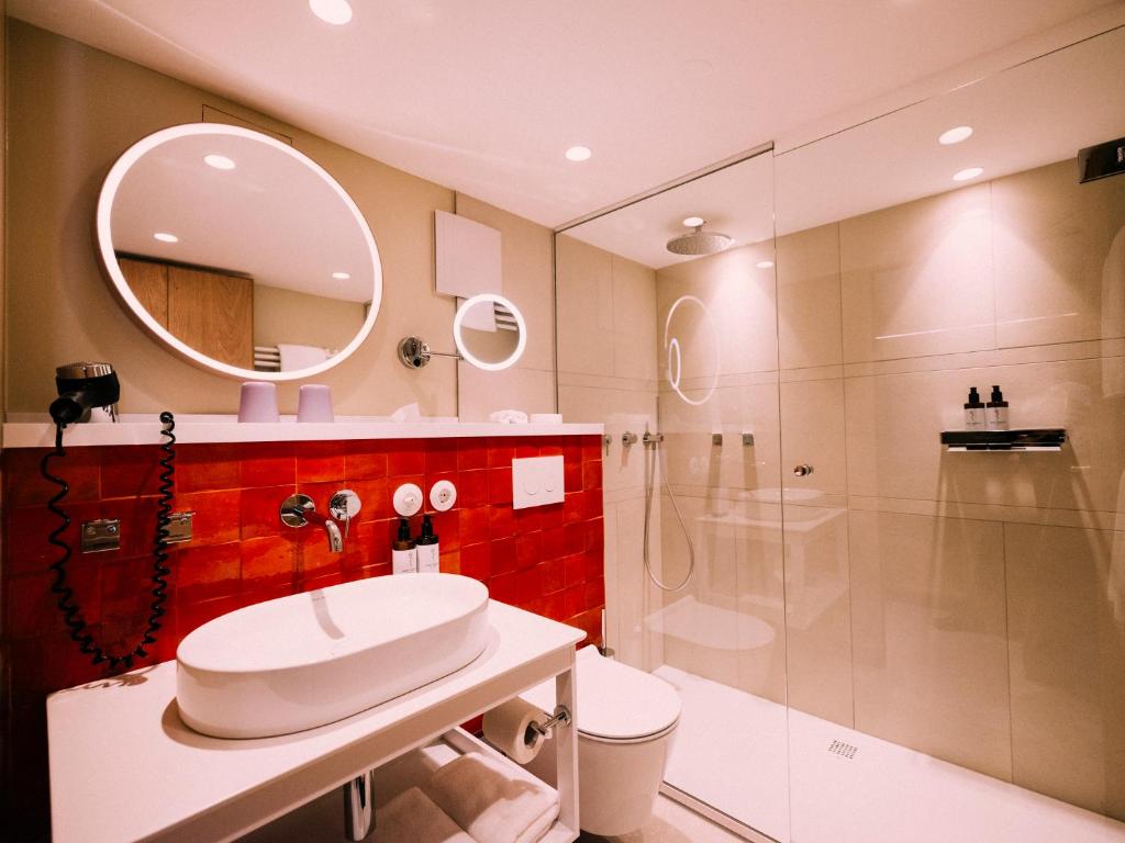 Kúpeľňa v ubytovaní artHotel Blaue Gans
