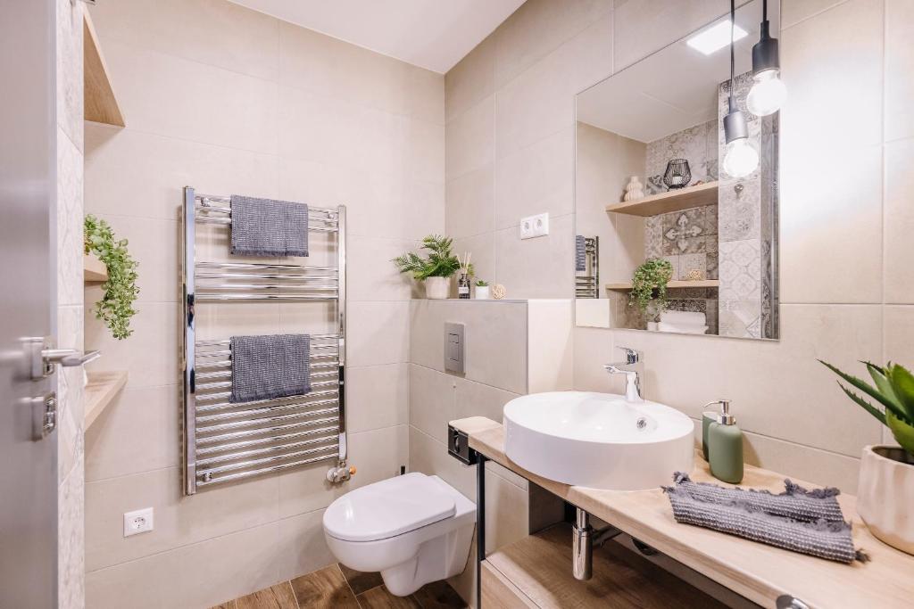 Kúpeľňa v ubytovaní Amadé Apartmanok 2