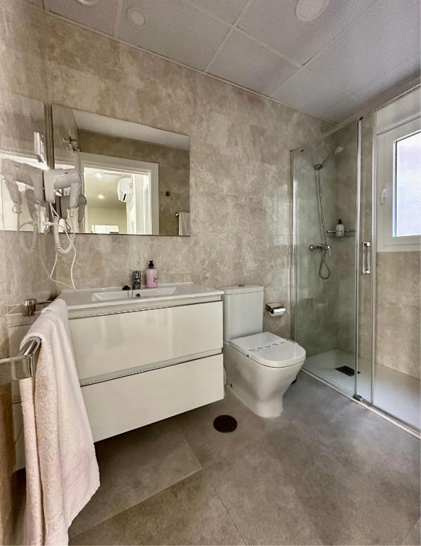 Koupelna v ubytování Apartamentos Turísticos Victoria