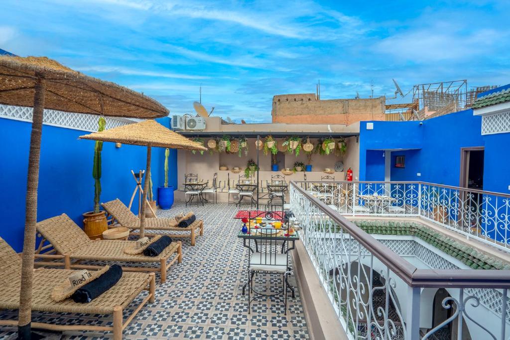 Balkón nebo terasa v ubytování Riad Tarba & Spa