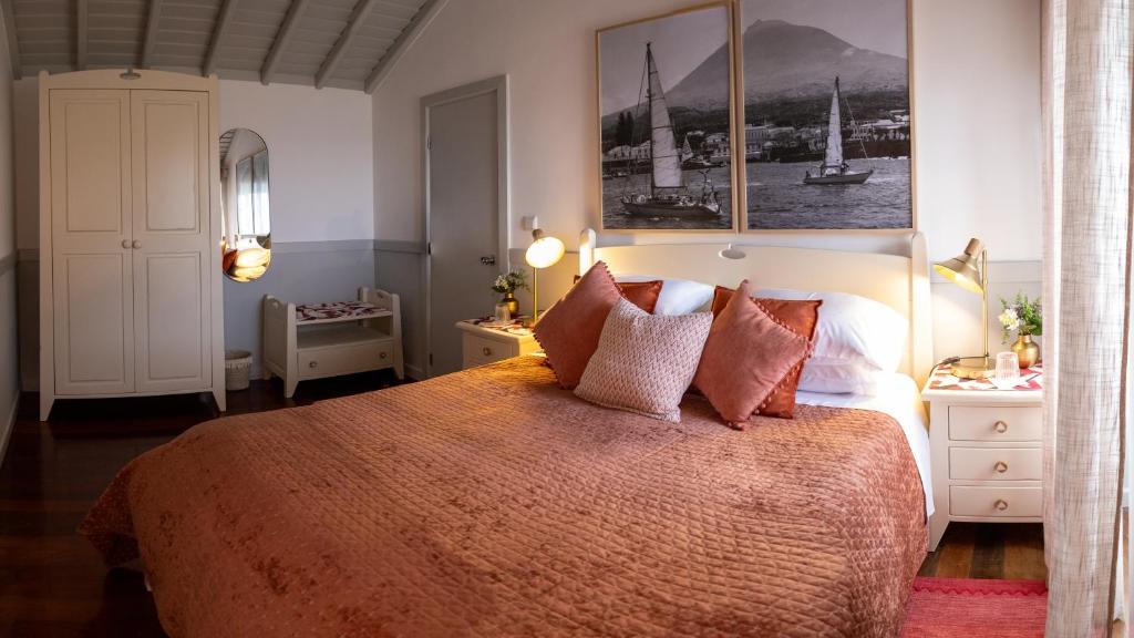 Postel nebo postele na pokoji v ubytování Casa de Basalto
