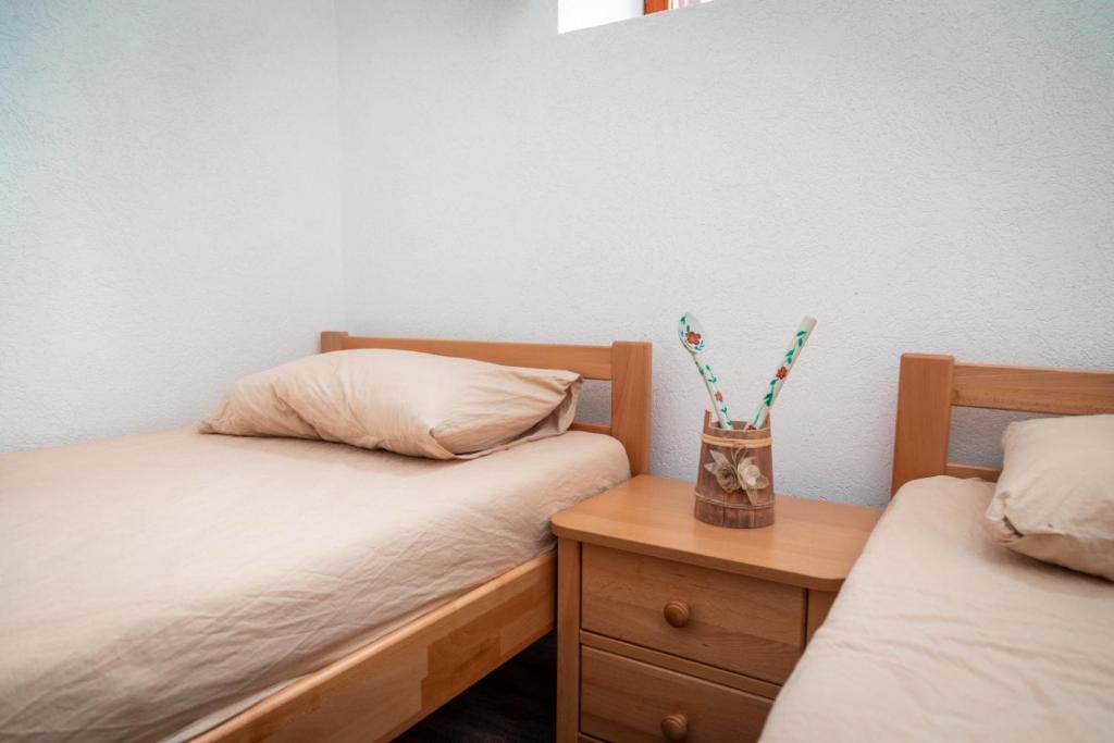 Postel nebo postele na pokoji v ubytování Hostel Mojan
