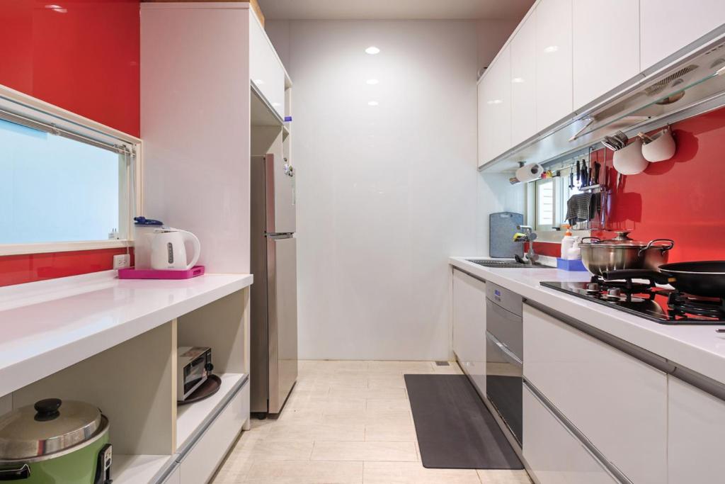 Kuchyň nebo kuchyňský kout v ubytování Sommer 19 B&B
