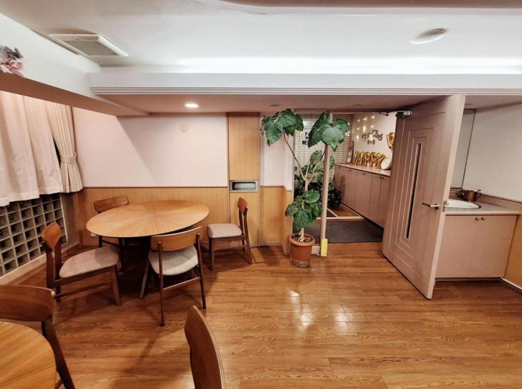 Kuchyň nebo kuchyňský kout v ubytování Hotel Yuni Star-Club