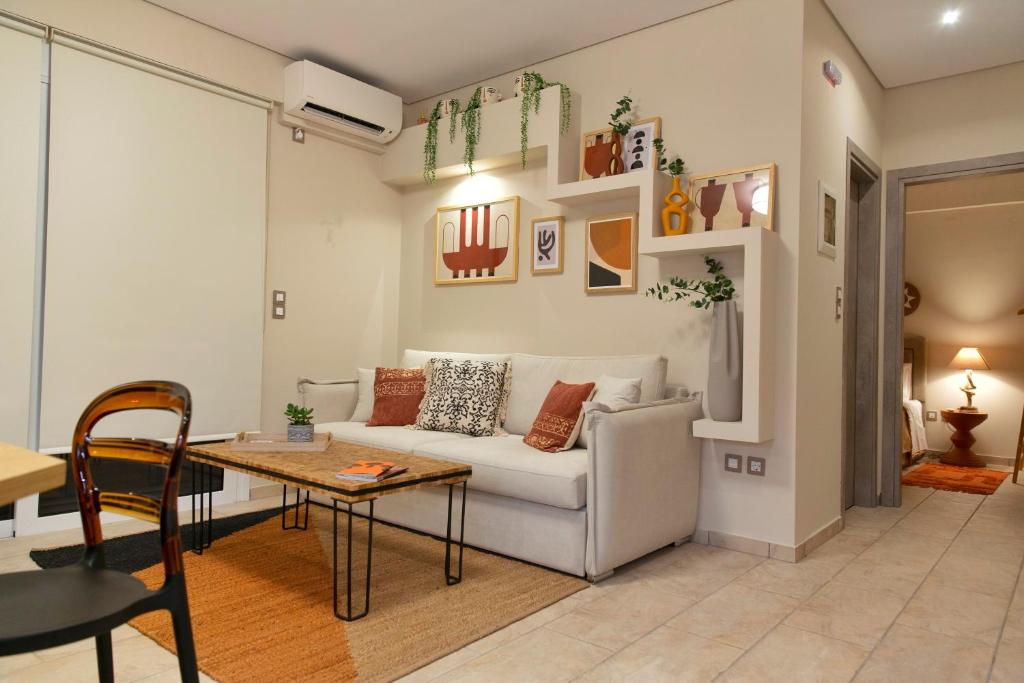 Gallery House in Itea-Delphi的休息区