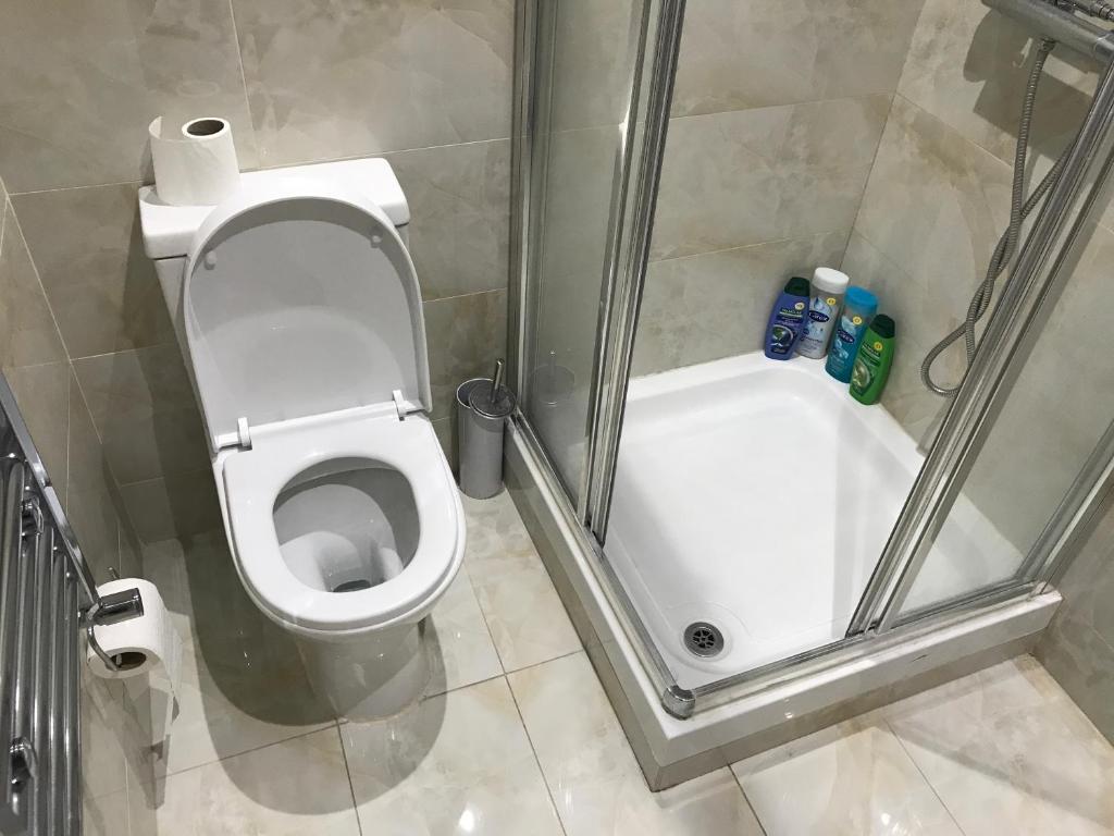 Koupelna v ubytování Lamont Hotel
