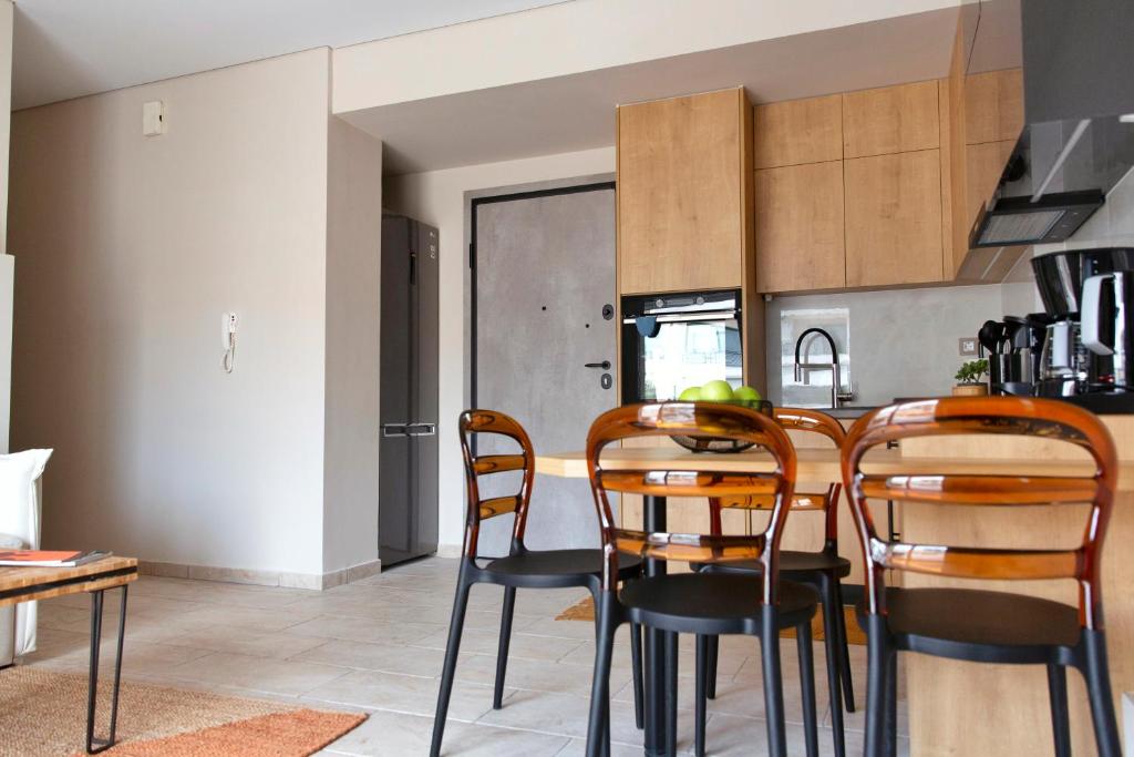 Gallery House in Itea-Delphi的厨房或小厨房
