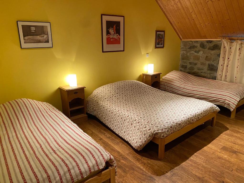 Postel nebo postele na pokoji v ubytování Ciel d'Ardeche