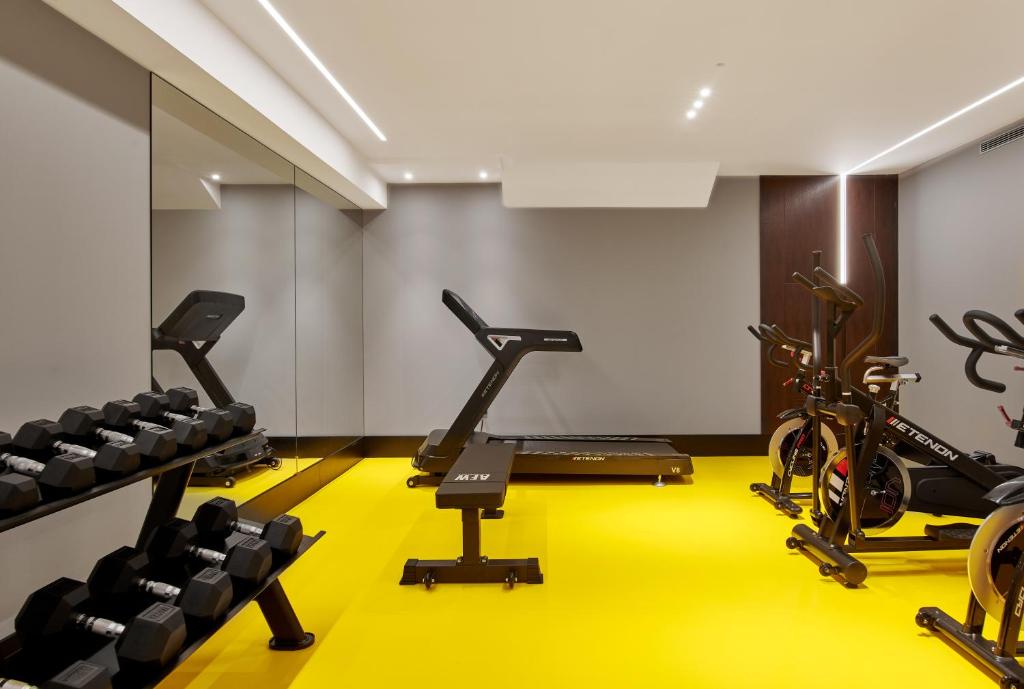 Fitness centrum a/nebo fitness zařízení v ubytování Hotel MyPalace León