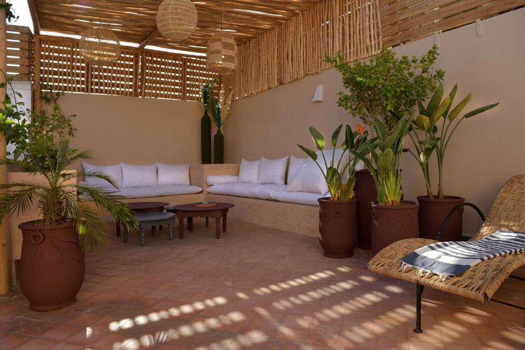 Posezení v ubytování Riad Palau Marrakech