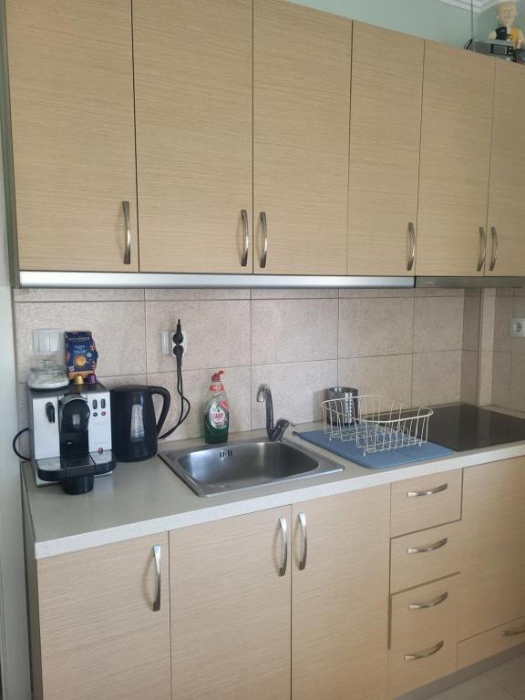 Kuchnia lub aneks kuchenny w obiekcie Квартира Халкидики Флогита / Ferienwohnung Chalkidiki Griechenland