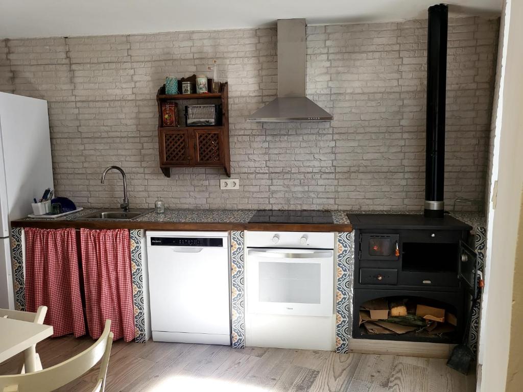 Kuchyň nebo kuchyňský kout v ubytování Casa de la Libelula
