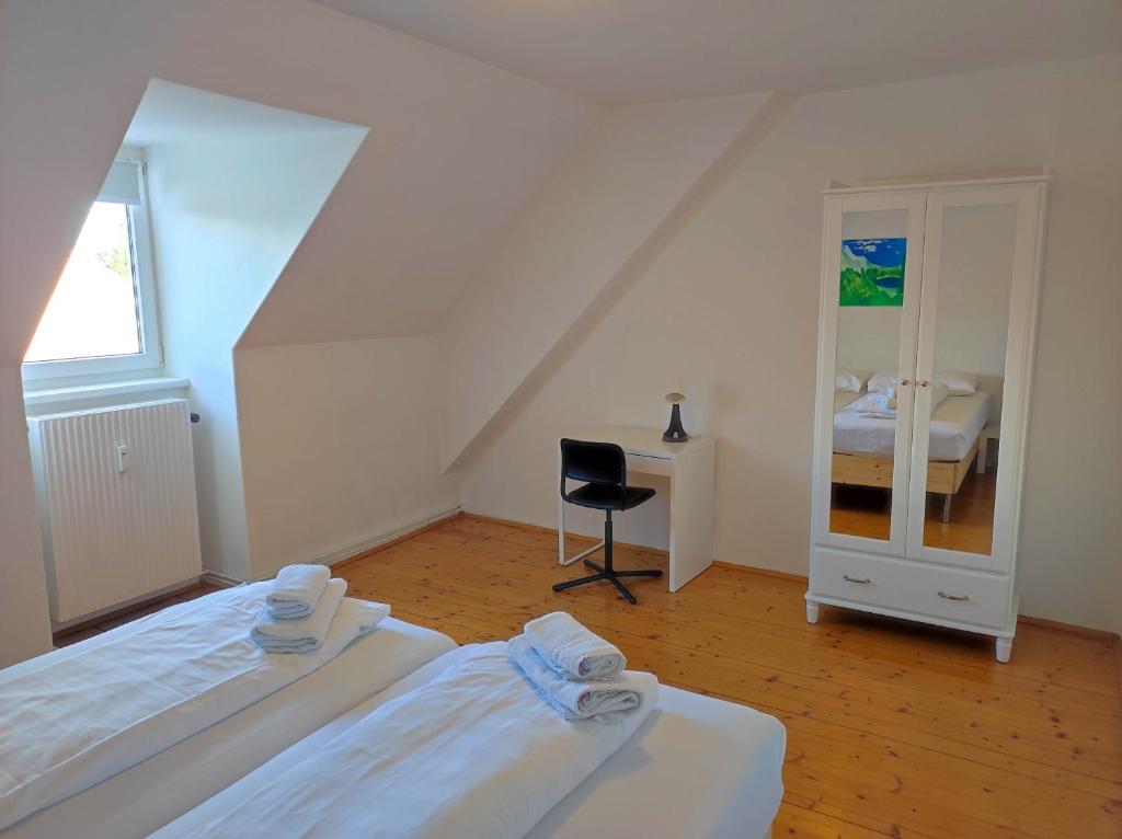 Postel nebo postele na pokoji v ubytování Haus Semmi