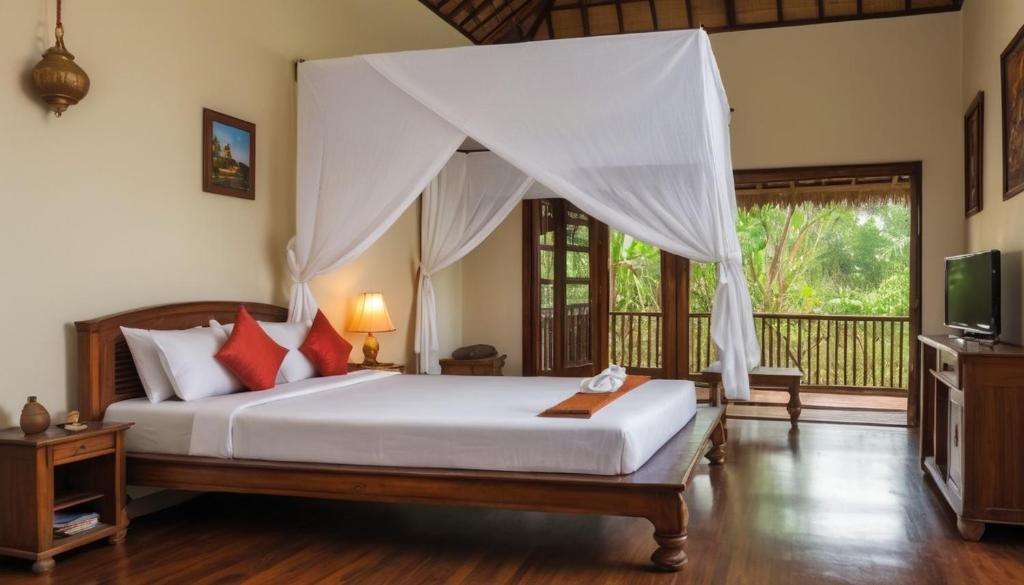 a bedroom with a bed with a canopy at Alagalla Terrace in Kadugannawa