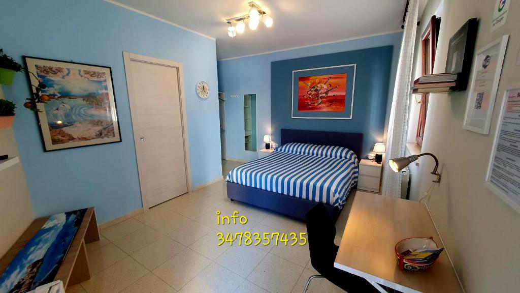 Postel nebo postele na pokoji v ubytování Scilla Guest House -per prenotazioni telefonare-