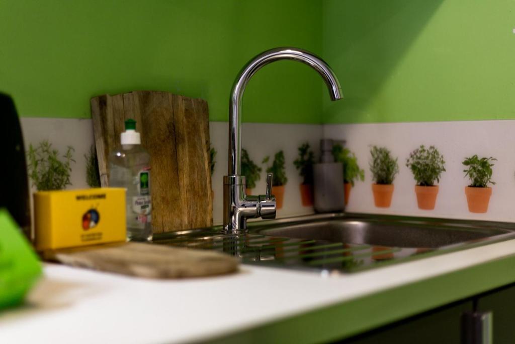 Kuchyňa alebo kuchynka v ubytovaní Appartement calme - quartier prisé Montchat AIL