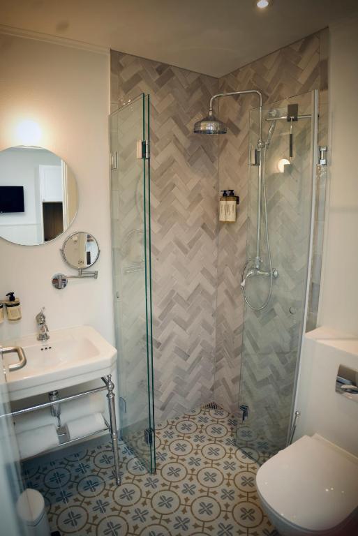 Koupelna v ubytování Plesners Badehotel
