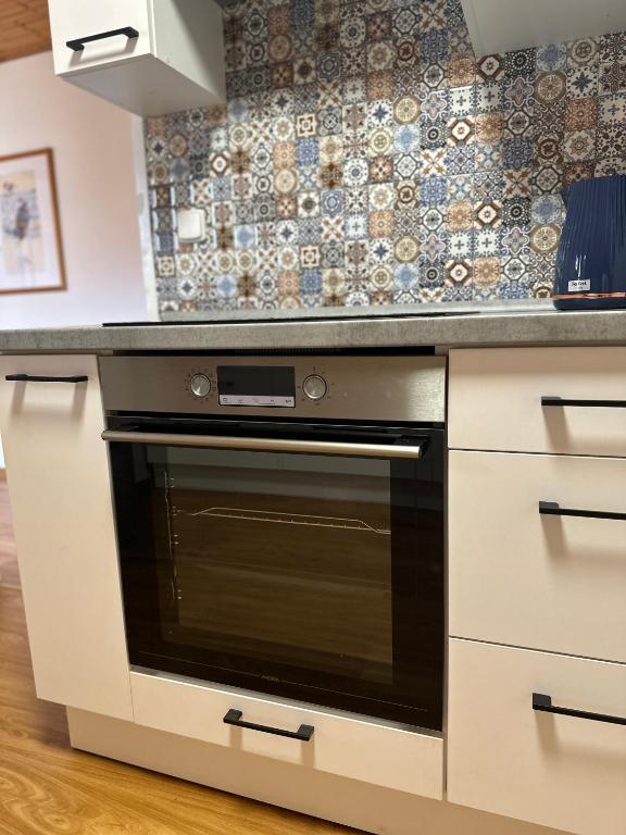 Kuchyň nebo kuchyňský kout v ubytování Apartmán Jako u Babičky