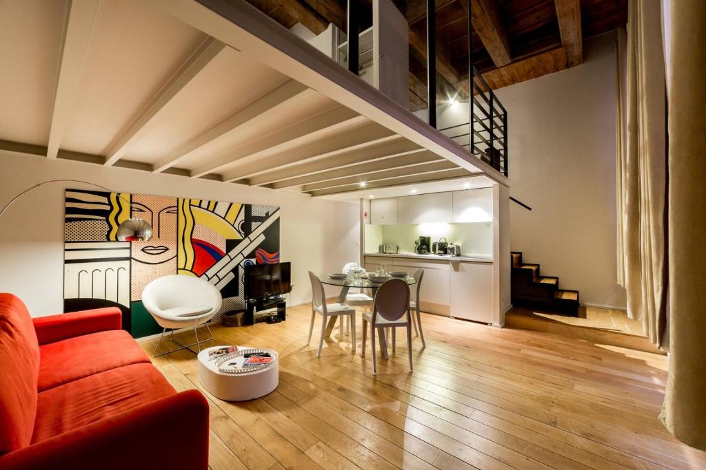 Гостиная зона в Le Duplex du Change - Lyon AIL