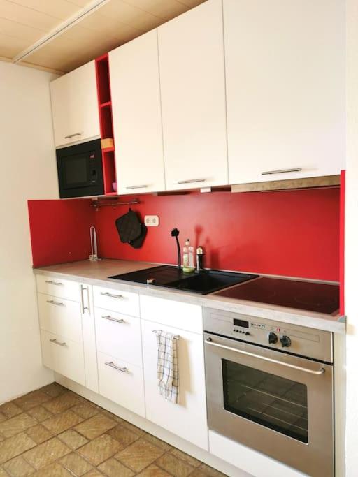 Kuchyň nebo kuchyňský kout v ubytování Ferienwohnung in Diemelsee