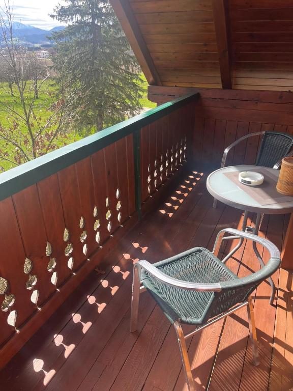 Balkón nebo terasa v ubytování Dachberghof