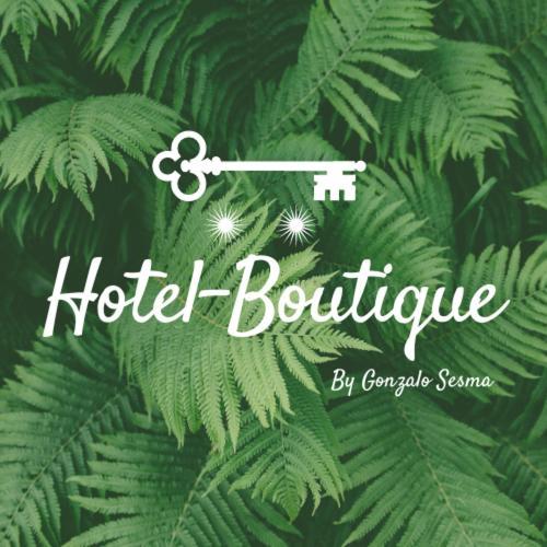 a logo for a hotel boutique with green plants at Hotel-Boutique by Gonzalo Sesma in Cervera del Río Alhama