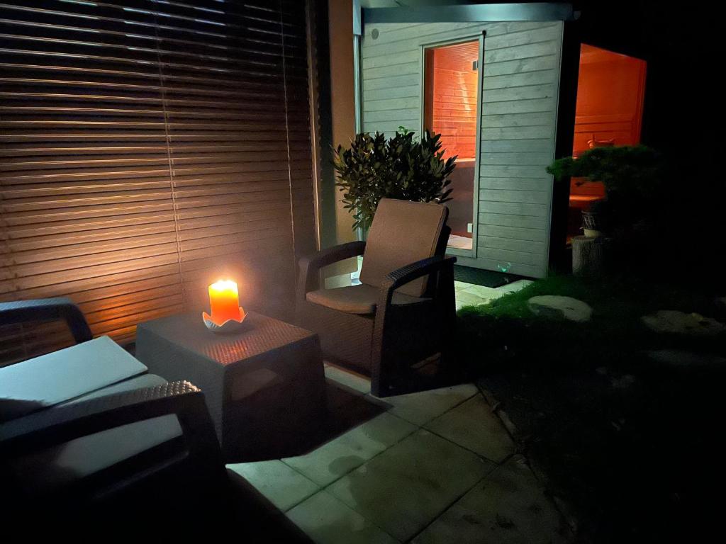 Posezení v ubytování Apartmán s wellness službami