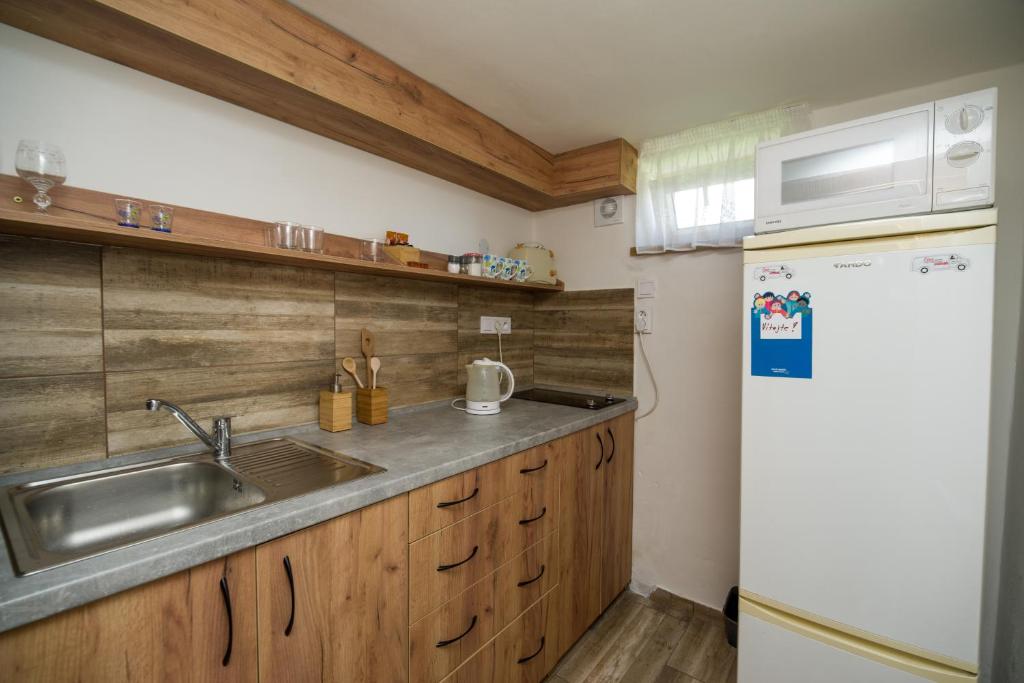 Kuchyň nebo kuchyňský kout v ubytování Rodinné chaty MORAVANPARK - Ubytování v srdci Valašska