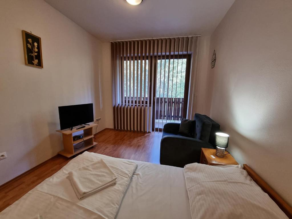 TV a/nebo společenská místnost v ubytování Fatrapark 2 Apartments House
