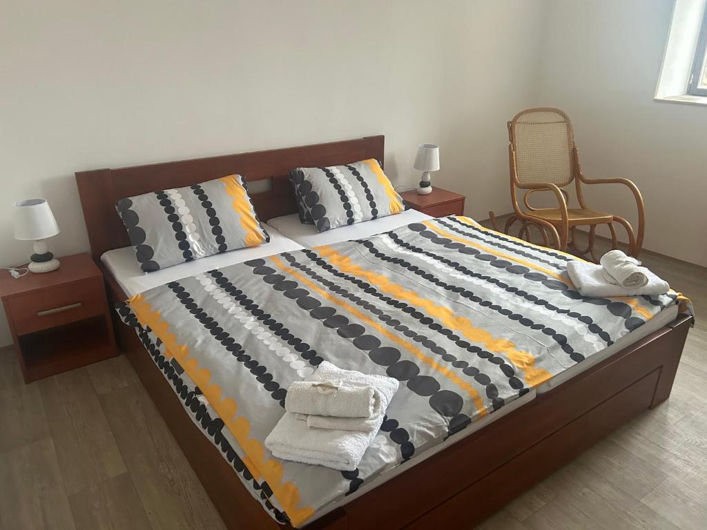 Postel nebo postele na pokoji v ubytování Apartmán Krkovička