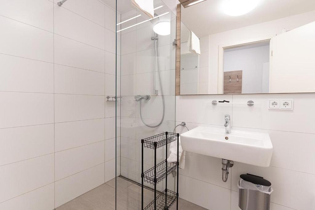 Koupelna v ubytování Aparthotel Oberfeld West München, Selbstversorgerhotel