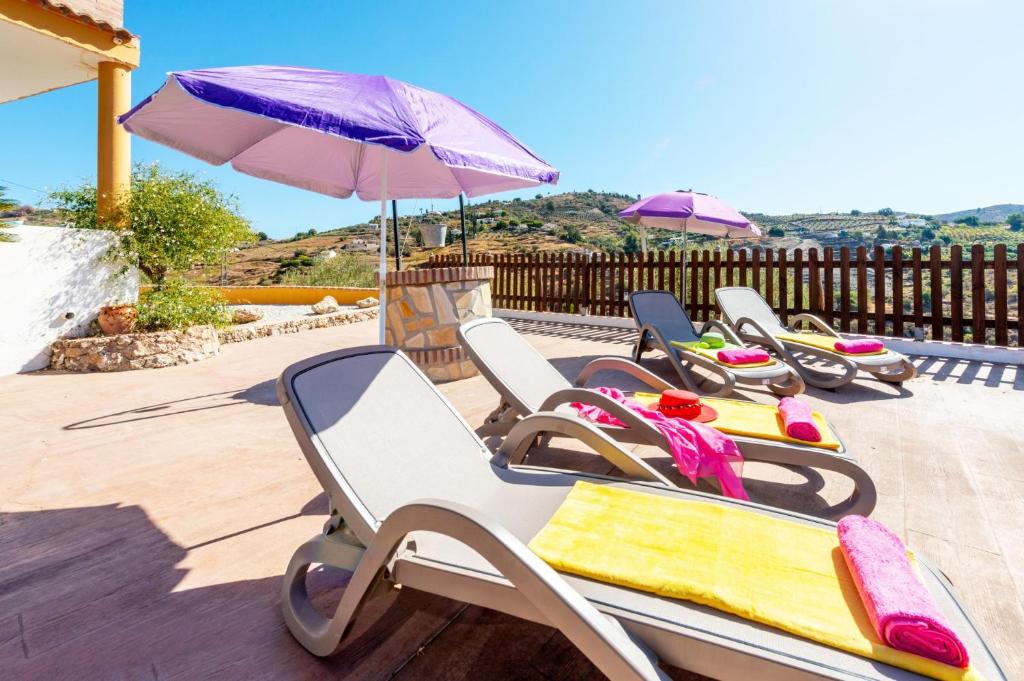 A balcony or terrace at Villa Los Sanchez
