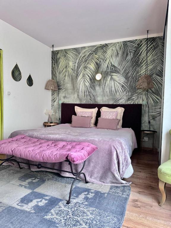 Llit o llits en una habitació de Entre Mer et Vignes