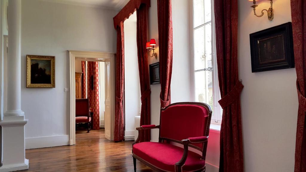 Posezení v ubytování B&B Château de Preuil