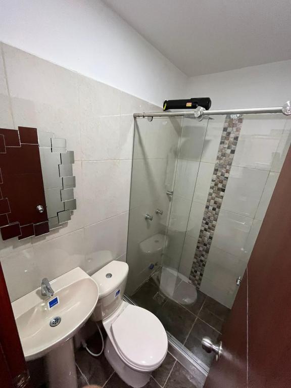 Koupelna v ubytování Hotel Coffee Real Pereira